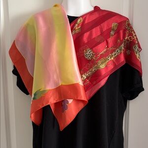 Two Multicolor Silk Scarves